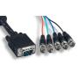 5 BNC TO SVGA HD15-M Cable 3FT