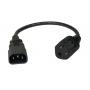 1FT 3-prong TO Computer Power AC Power Adaptor NEMA5-15J IEC320 C14