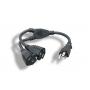 1FT POWER STRIP EXTENSION TAKEOFF 2-PORT 16AWG