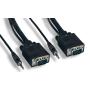 10FT SVGA CABLE MONITOR UL2919 HD15 with AUDIO 3.5 Male to Male