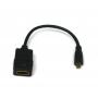 HDMI Type-D Male TO HDMI Type-A Female Adapter cable 8 inch 1.4