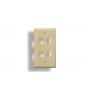 KEYSTONE Wall PLATE 4 HOLE IVORY