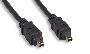 6FT FIREWIRE Cable Black 4PIN 4PIN
