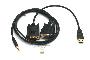 EXLINK Samsung Cable Kit USB and SERIAL CABLE DB9-F to 3.5mm