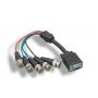 5 BNC-M to SUPER VGA HD15-F Cable 1FT