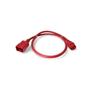 PC PDU Power Cord C20 to C13 15A 14AWG 3FT Red Universal Jumper