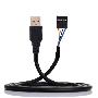 USB 2.0 2.54mm 5-Pin Internal Dupont Header to USB-A Cable 50cm