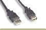 USB 2.0 Extension Cable Black 10ft A-Male to A-Female Passive